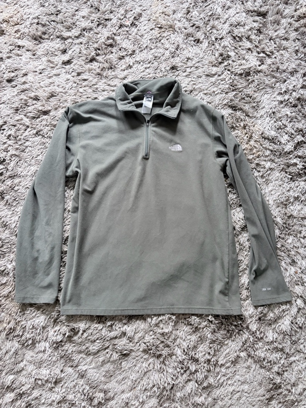 The North Face Olive Quarter-Zip Fleece Pullover